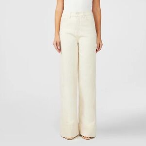 Triarchy Ms. Onassis Very High Rise Wide Leg Jeans - Off White Size 25